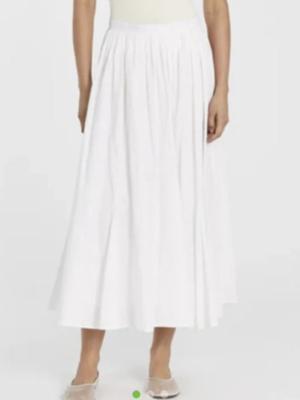 DISSH Kristy White Poplin Circle Skirt NWT